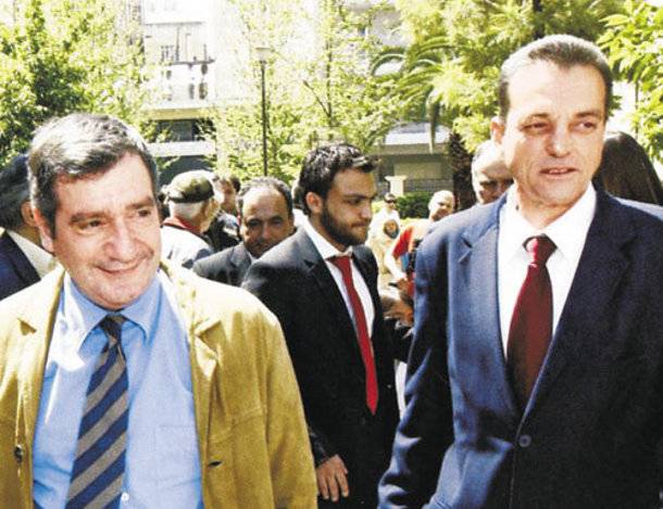 δήμαρχος Αθηναίων Γιώργος Καμίνης με τον αποπεμφθέντα πρόεδρο του ΚΥΑΔΑ Γιάννη Σφακιανάκη
