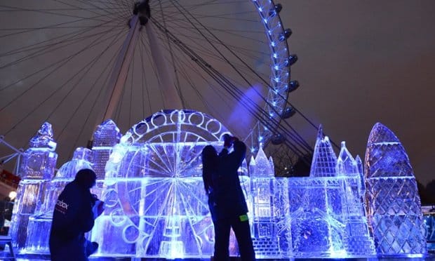 London Skyline Ice Sculpture