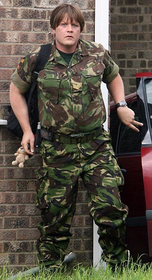 Sex change Warrant Officer Debbie Penny arrives home.