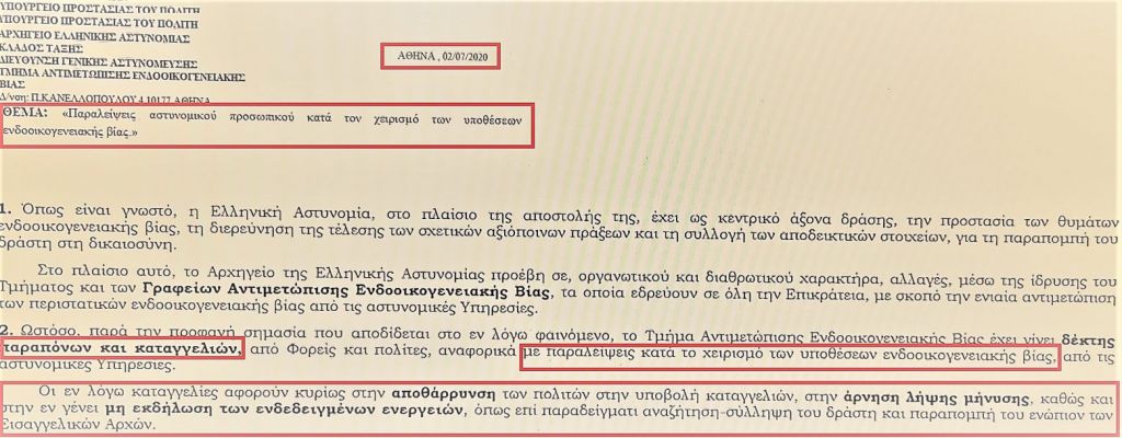 ενδοοικογενειακής βίας